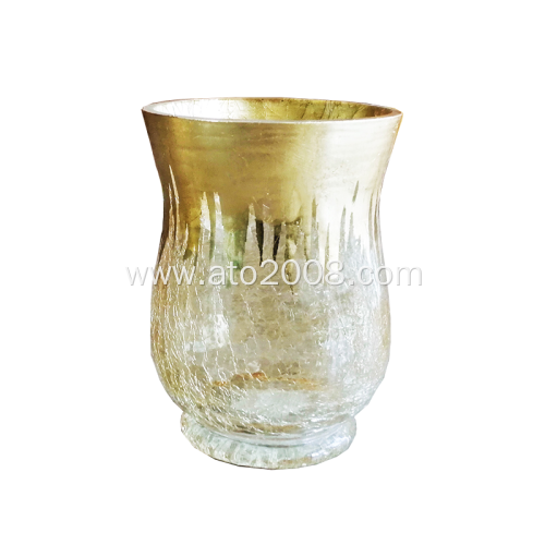 Hurricane Glass With Gold Foil